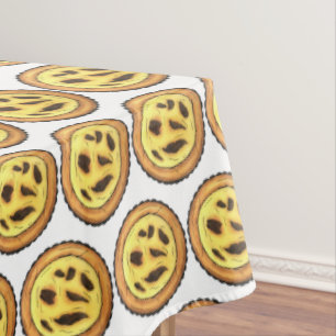 Portugees Custard Egg Tart Pastel Pastéis de Nata Tafelkleed