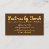 Portugees Custard Egg Tart Pastel Pastéis de Nata Visitekaartje (Achterkant)