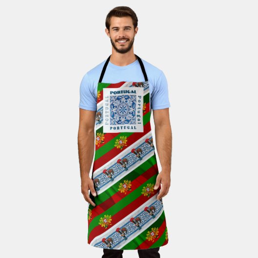 Portugees design All-Over Print Schort (Gedragen)