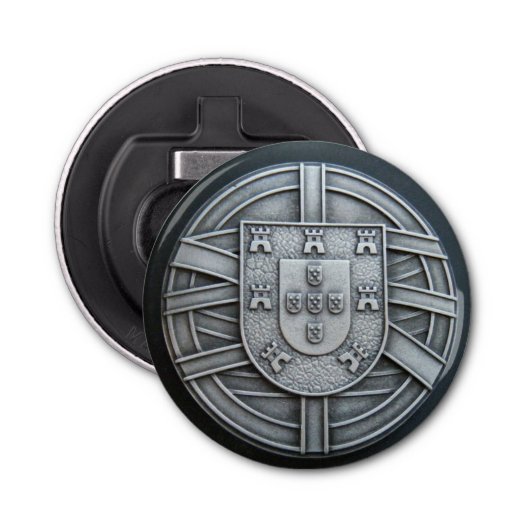 Portugees design button flesopener (Voorkant)