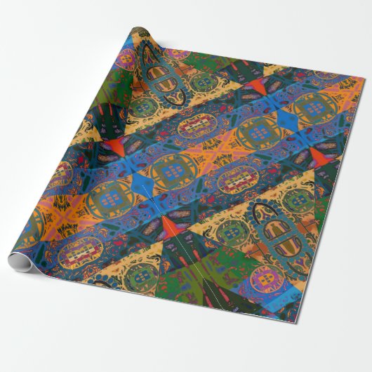 Portugees design cadeaupapier (Uitgerold)