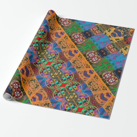 Portugees design cadeaupapier (Uitgerold)