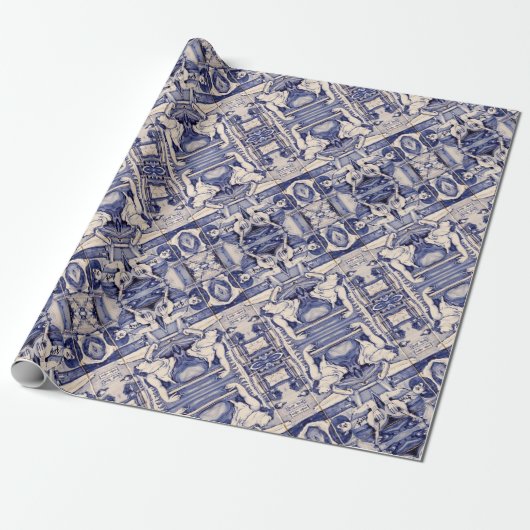 Portugees design cadeaupapier (Uitgerold)