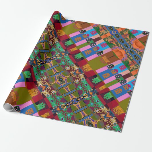Portugees design cadeaupapier (Uitgerold)