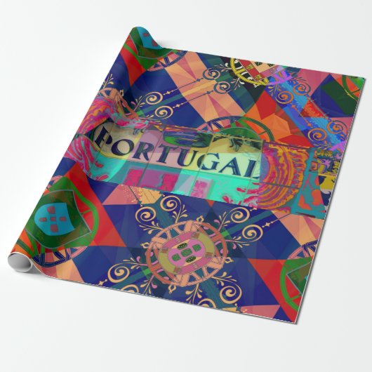 Portugees design cadeaupapier (Uitgerold)