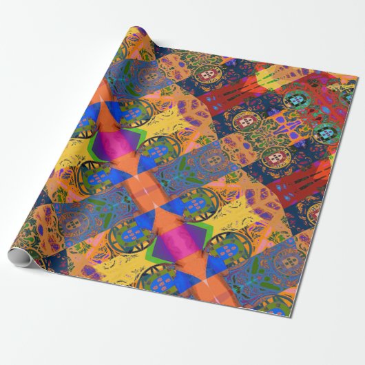 Portugees design cadeaupapier (Uitgerold)