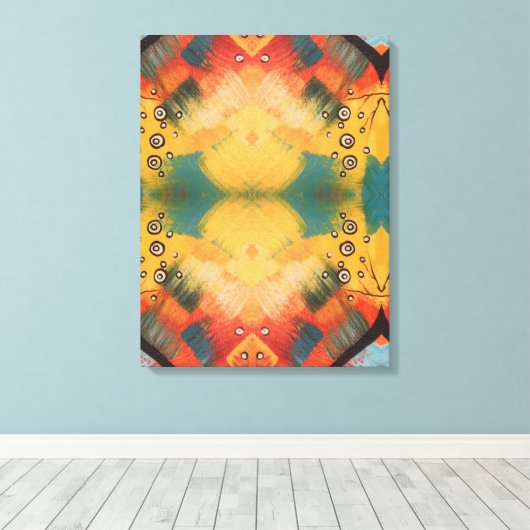 Portugees design canvas afdruk (Insitu (Houten vloer))