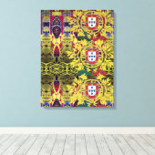 Portugees design canvas afdruk (Insitu (Houten vloer))