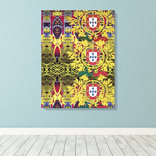 Portugees design canvas afdruk (Insitu (Houten vloer))