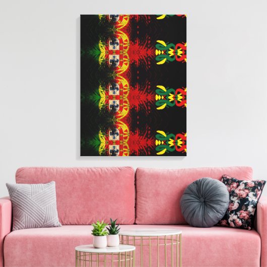 Portugees design canvas afdruk (Insitu (Woonkamer))