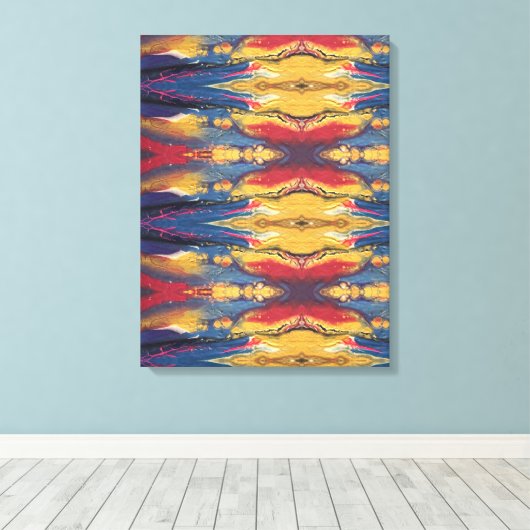 Portugees design canvas afdruk (Insitu (Houten vloer))