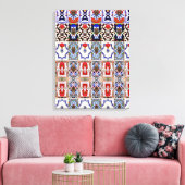 Portugees design canvas afdruk (Insitu (Woonkamer))