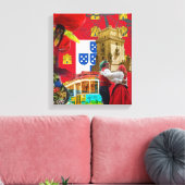Portugees design canvas afdruk (Insitu (Woonkamer))
