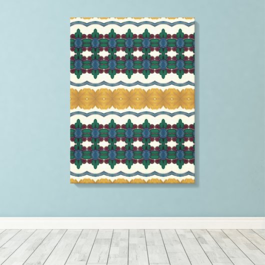 Portugees design canvas afdruk (Insitu (Houten vloer))