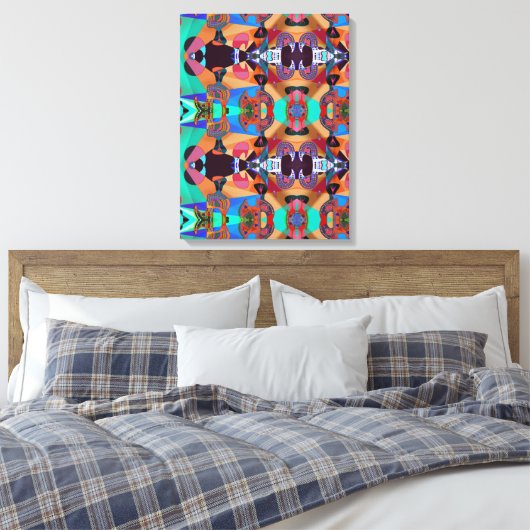 Portugees design canvas print (Insitu (Slaapkamer))
