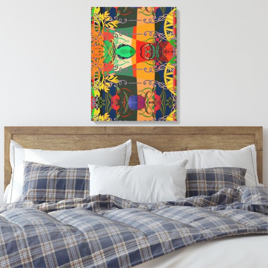 Portugees design canvas print (Insitu (Slaapkamer))