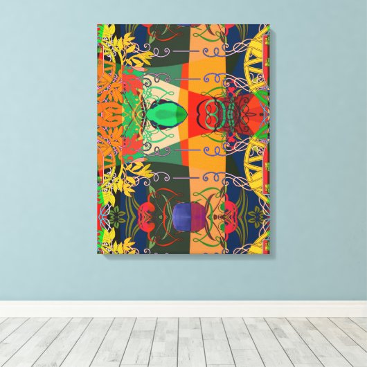 Portugees design canvas print (Insitu (Houten vloer))