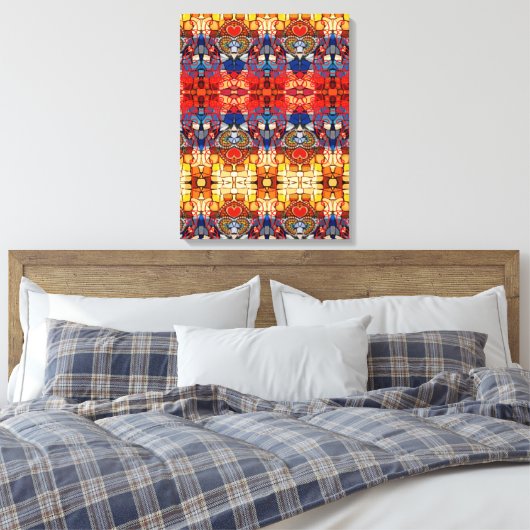 Portugees design canvas print (Insitu (Slaapkamer))
