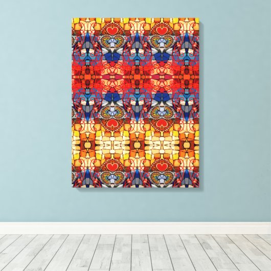 Portugees design canvas print (Insitu (Houten vloer))