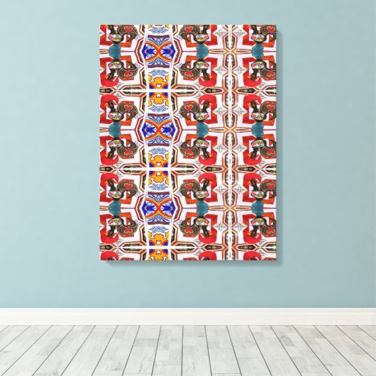 Portugees design canvas print (Insitu (Houten vloer))