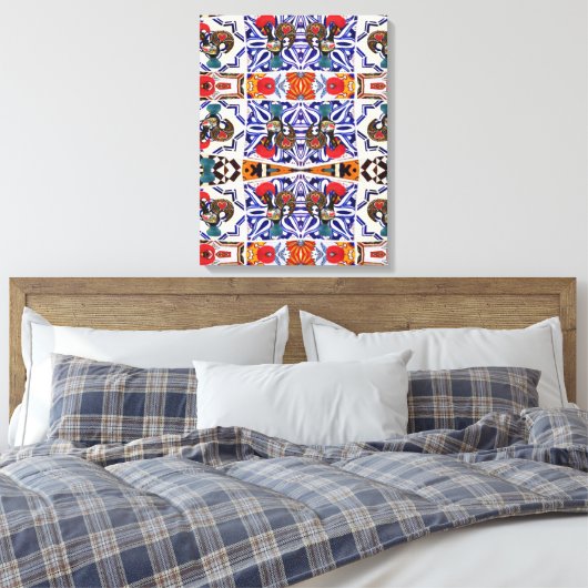 Portugees design canvas print (Insitu (Slaapkamer))