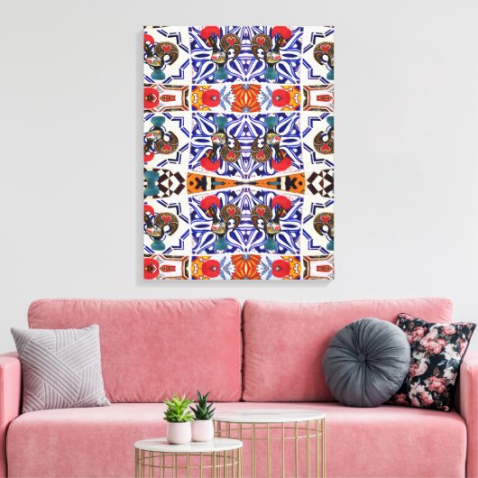 Portugees design canvas print (Insitu (Woonkamer))
