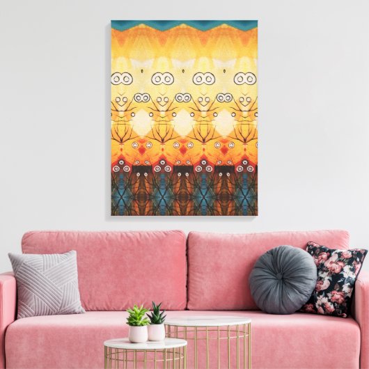 Portugees design canvas print (Insitu (Woonkamer))
