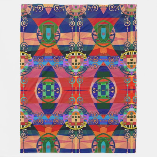 Portugees design fleece deken (Voorkant)