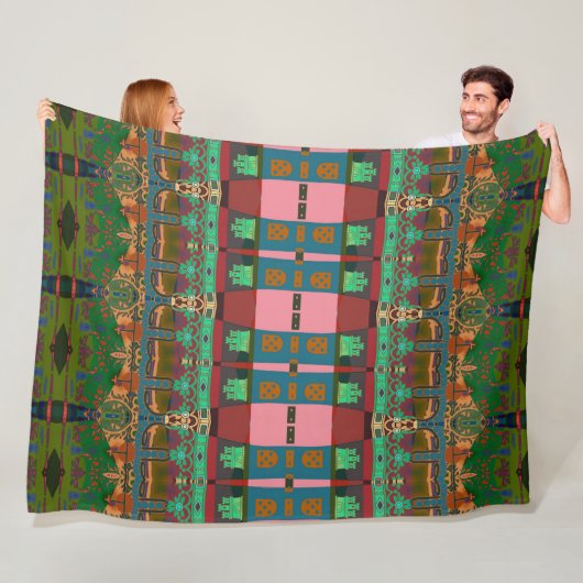 Portugees design fleece deken (In situ)