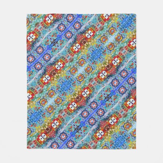 Portugees design fleece deken (Voorkant)