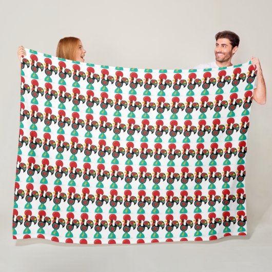 Portugees design fleece deken (In situ)