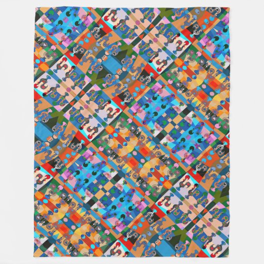 Portugees design fleece deken (Voorkant)