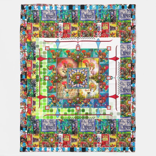 Portugees design fleece deken (Voorkant)