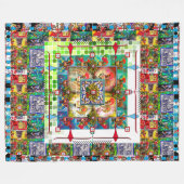 Portugees design fleece deken (Voorkant (Horizontaal))