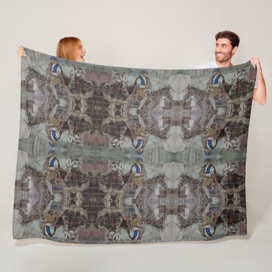 Portugees design fleece deken (In situ)