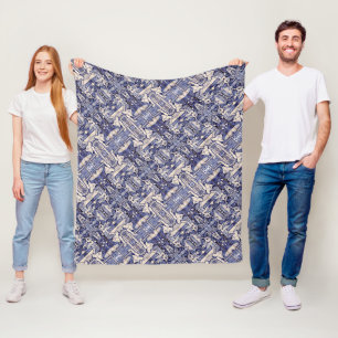 Portugees design fleece deken
