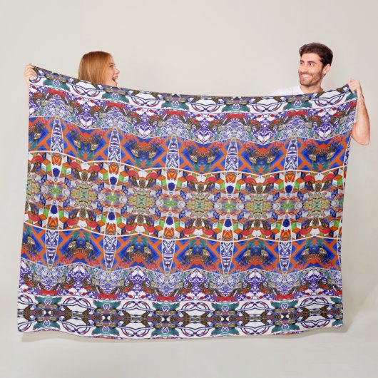 Portugees design fleece deken (In situ)