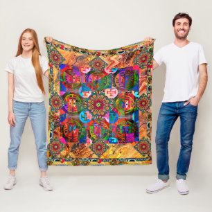 Portugees design fleece deken