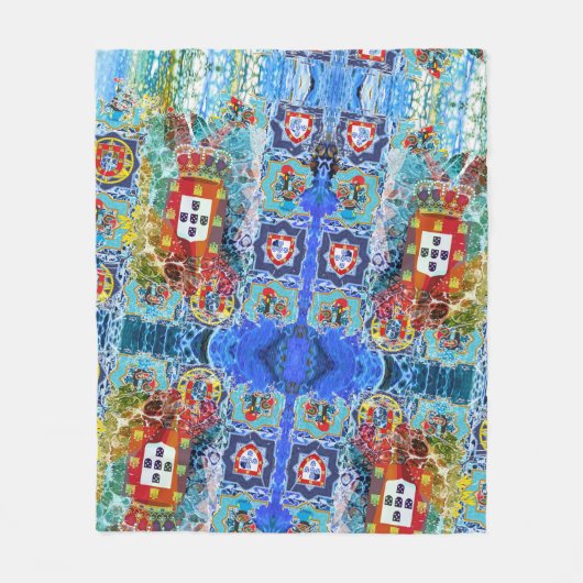 Portugees design fleece deken (Voorkant)