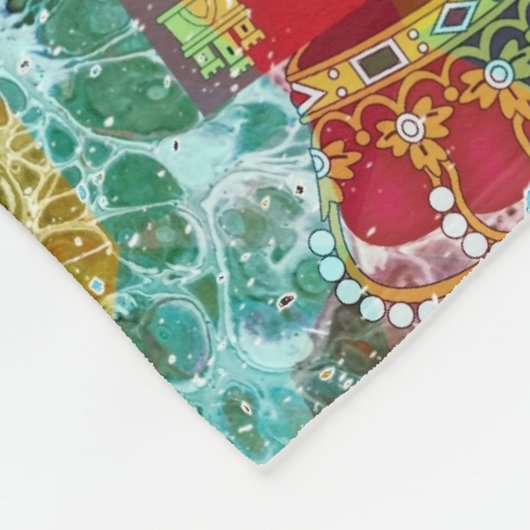 Portugees design fleece deken (Hoek)