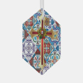 Portugees design glas ornament (Voorkant Rechts)