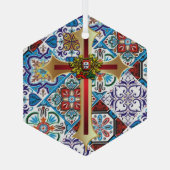 Portugees design glas ornament (Achterkant)