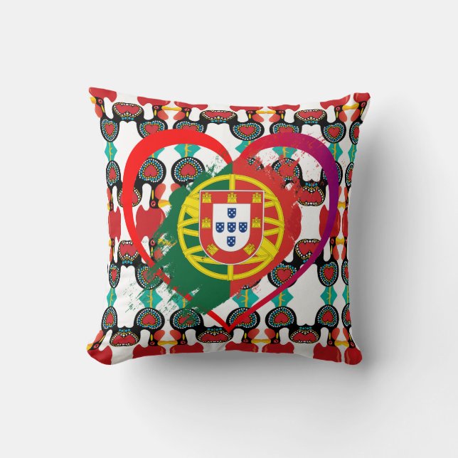 Portugees design gooien kussen (Voorkant)