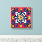 Portugees design Houten Muurkunst Canvas Afdruk (Insitu (Houten vloer))