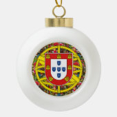 Portugees design keramische bal ornament (Voorkant)