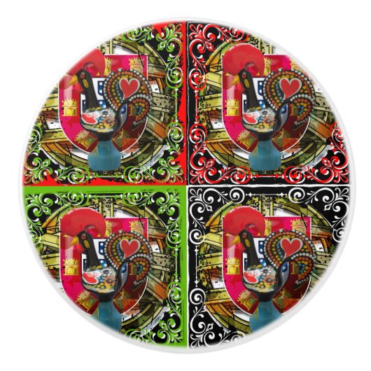 Portugees design keramische knop (Voorkant)