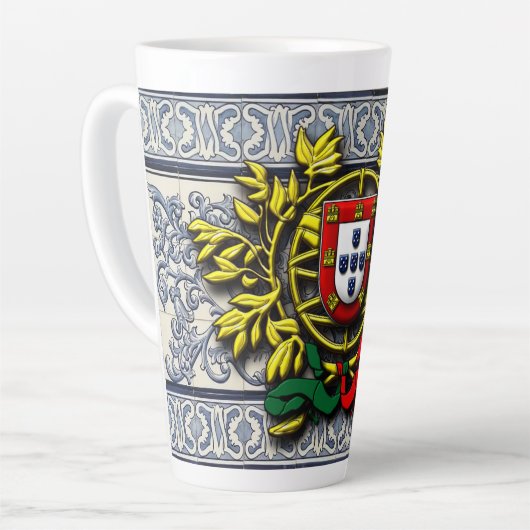 Portugees design latte mok (Linkerhoek)