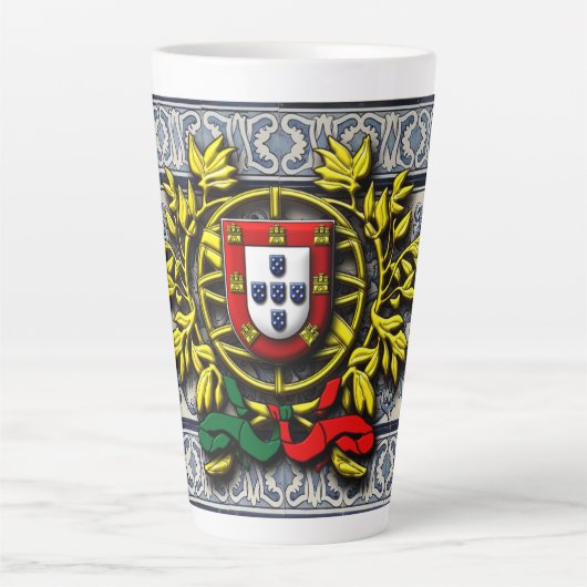 Portugees design latte mok (Voorkant)