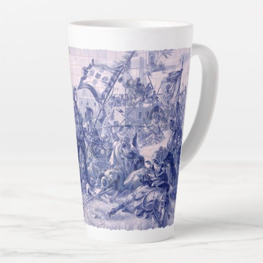Portugees design latte mok (Rechterhoek)