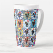 Portugees design latte mok (Rechterhoek)